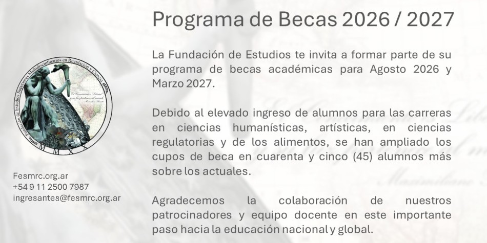<b>Fundación de Estudios FESMRC | Programa de Becas</b> | Abierta la Inscripción Agosto 2026. Undergraduate Admissions Open August 2026